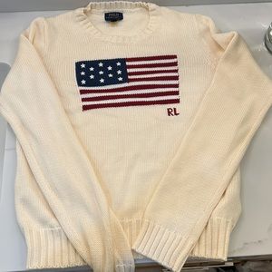 Viral polo ralph lauren american flag sweater